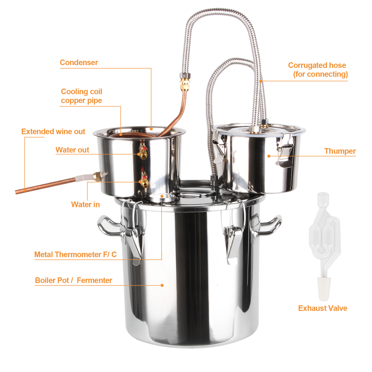Copper Alembic Home Distiller Kit