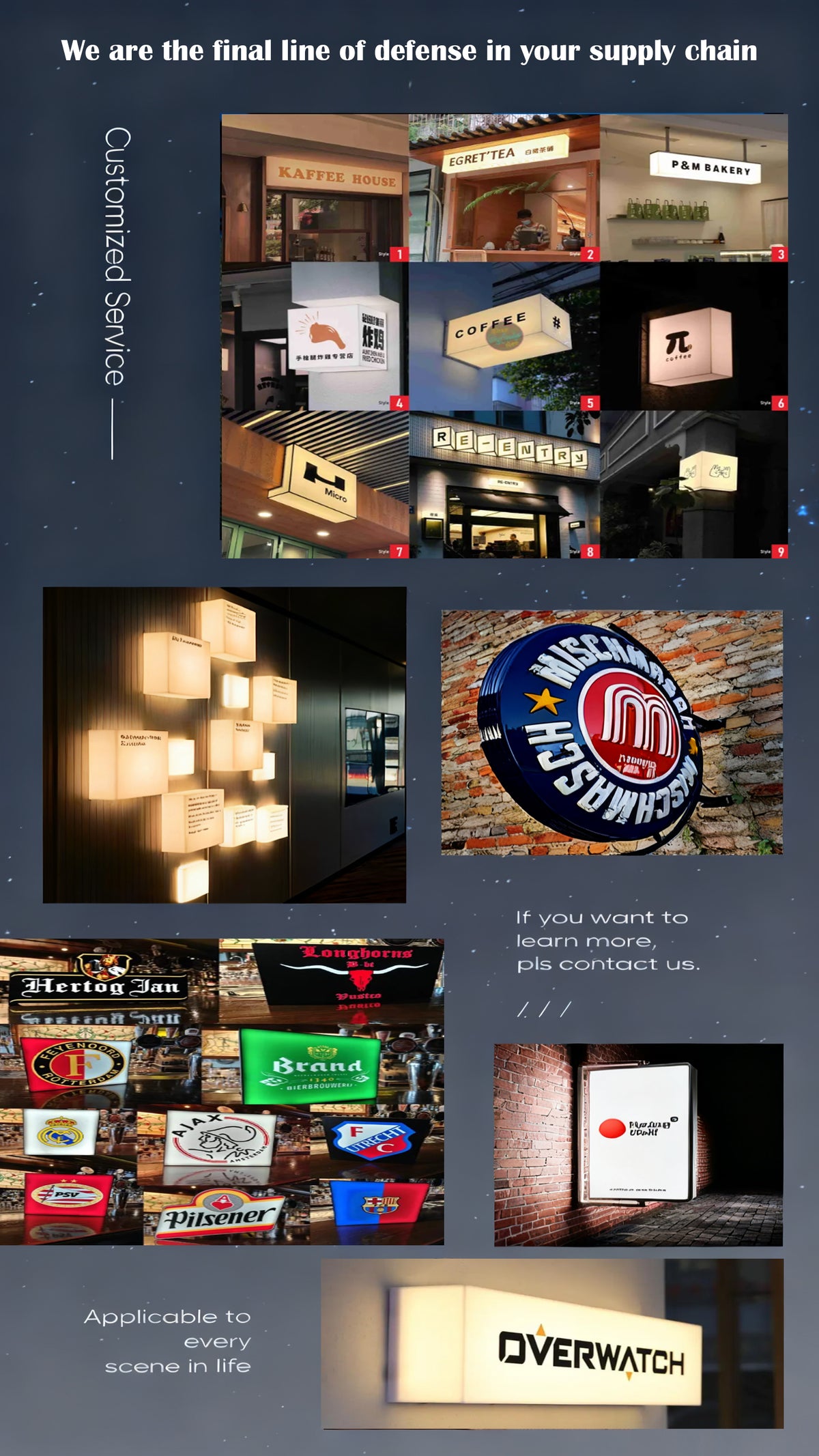 Ultra-Slim LED Light Box Sign — App-Controlled RGB, Wall-Mounted