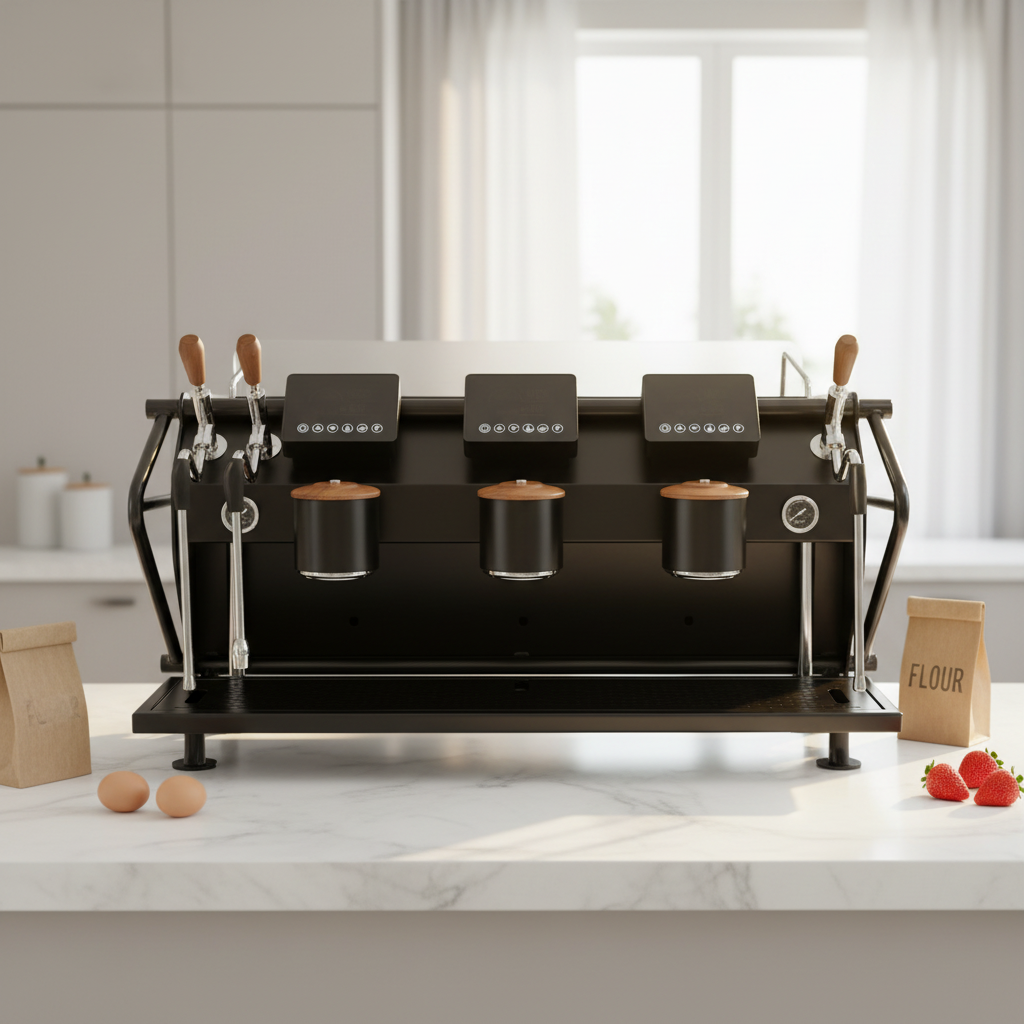Commercial 3-Group Espresso Machine — Semi-Automatic, Dual Boiler