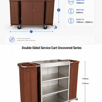 Housekeeping Linen Cart — Foldable Stainless Steel image preview