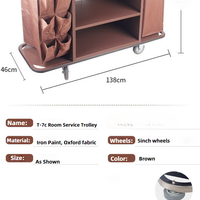 Housekeeping Cleaning Cart — Stainless Steel Maid Trolley image preview