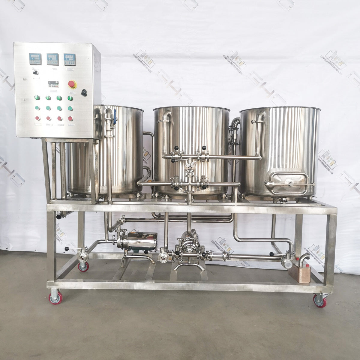 Nano Craft Beer Brewing System — 3-Vessel Electric Brewhouse