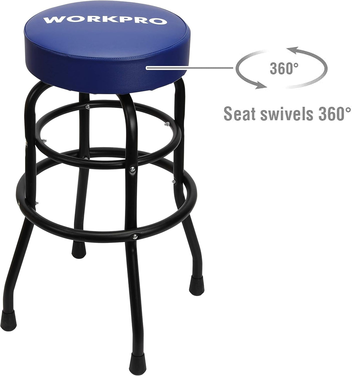 Modern Steel-Frame Rotating Commercial Bar Stool