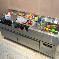 Stainless Steel Outdoor Mobile Bar Counter — Cocktail Station image preview