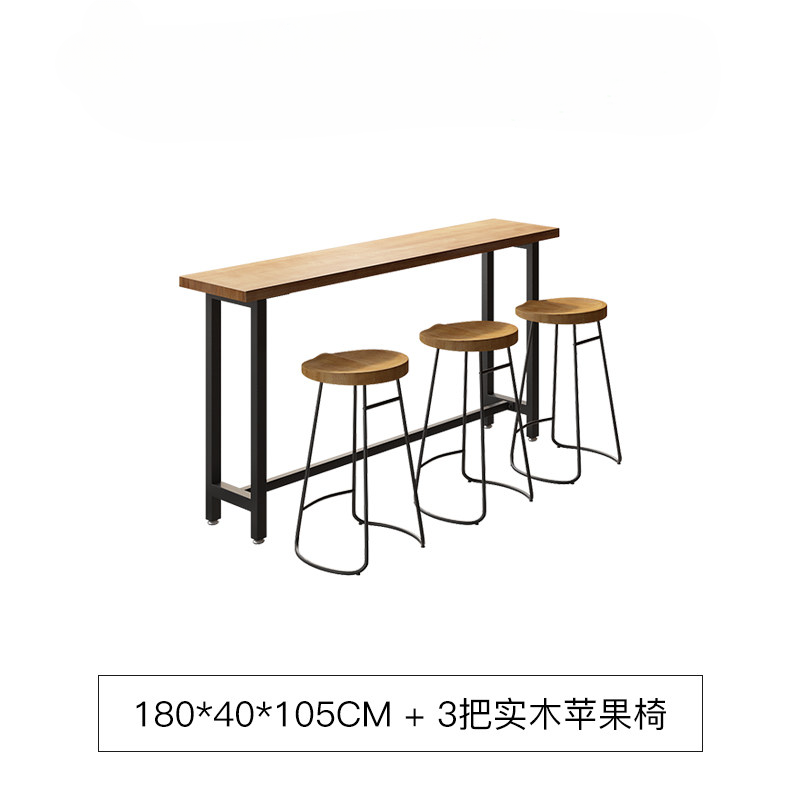 Commercial Bar Furniture Set — Solid Wood Tables & Bar Stools