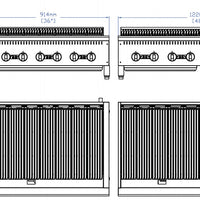 Commercial Gas Charbroiler — Heavy-Duty Countertop Stainless Steel image preview
