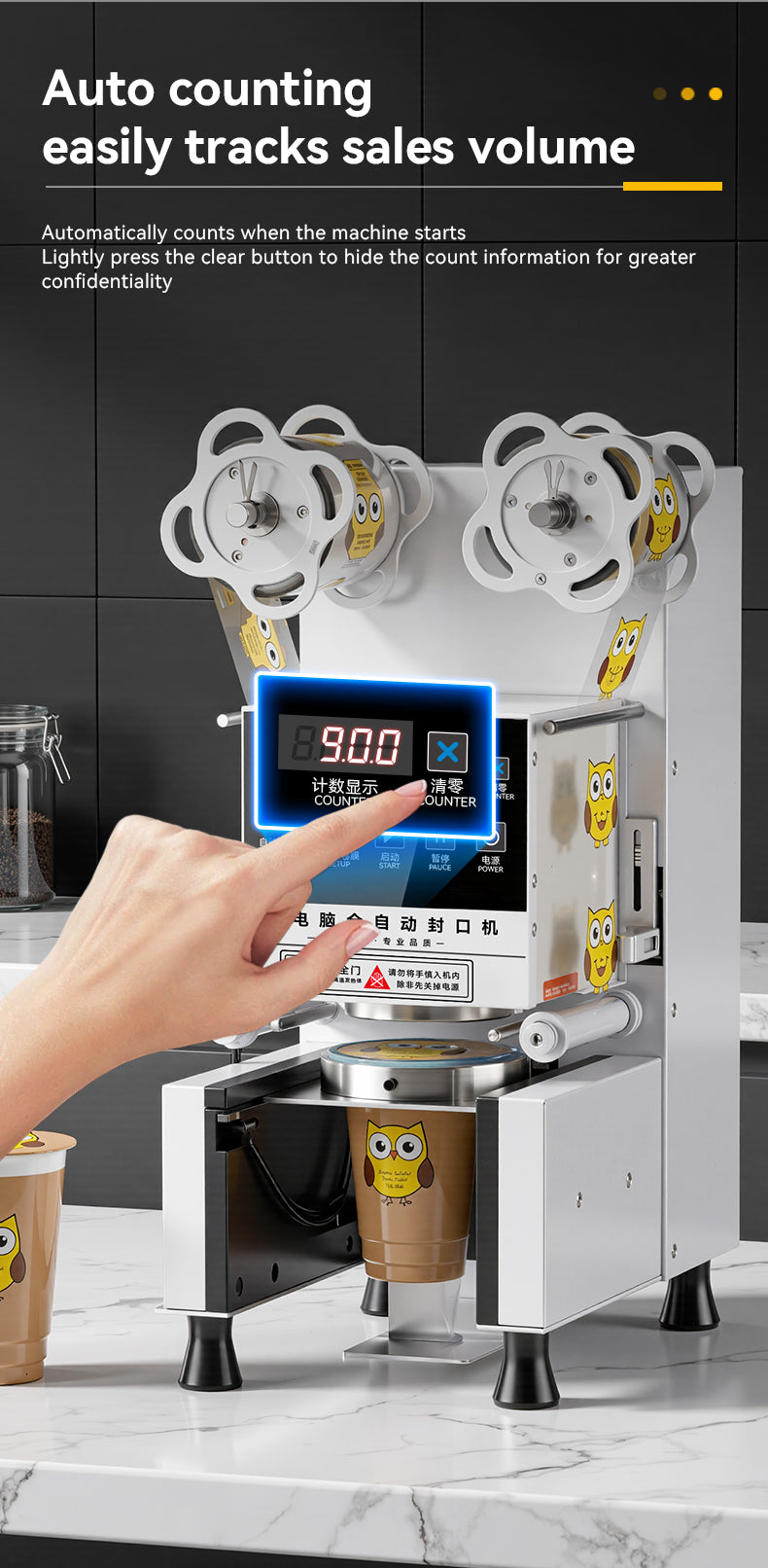Commercial Cup Sealing Machine — Automatic for Plastic & Paper Cups