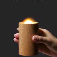 Rechargeable Wooden Flameless LED Candle Lamp — Warm White image preview
