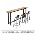 Table (1.8m) + 3 Chairs (Bar Stool with Backrest)
