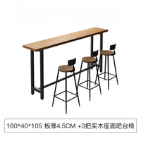 Commercial Bar Furniture Set — Solid Wood Tables &amp; Bar Stools image preview
