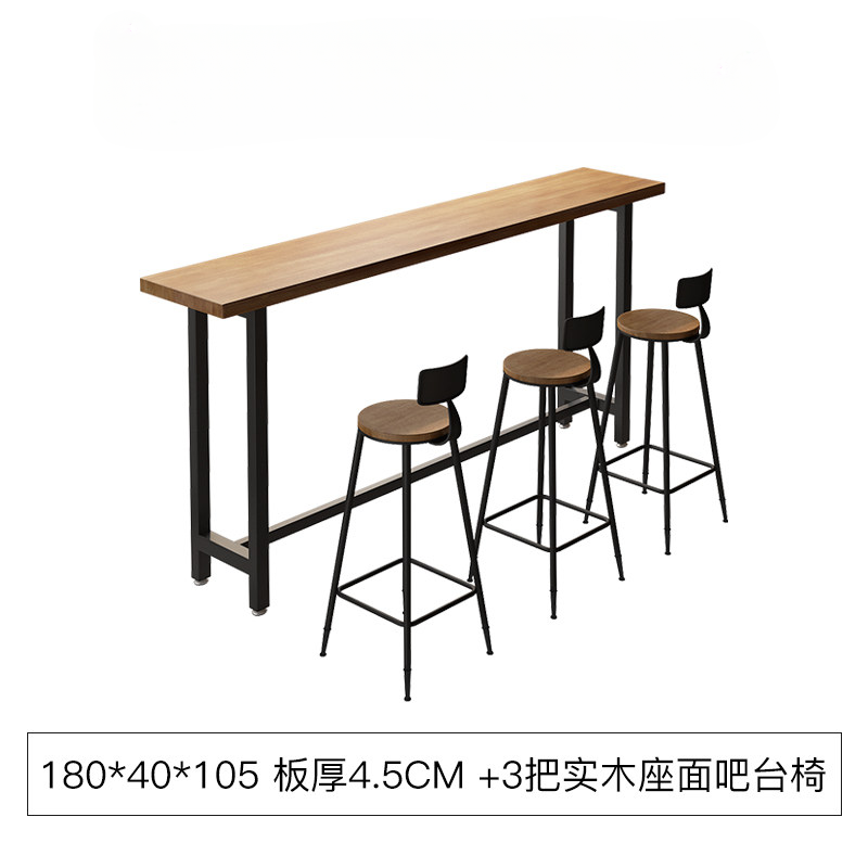 Commercial Bar Furniture Set — Solid Wood Tables & Bar Stools