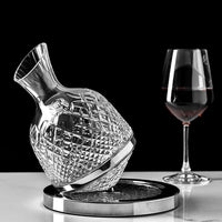 Crystal-Cut Whiskey Decanter with Leather Gift Box image preview