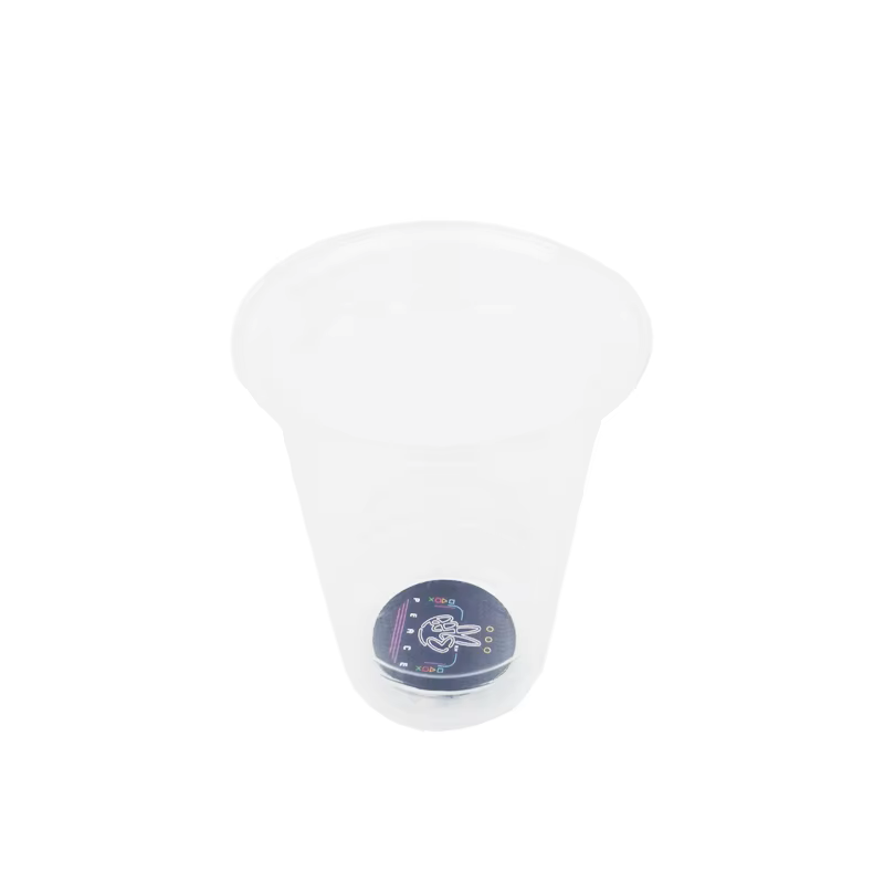 Reusable plastic cups with magnetic bottom