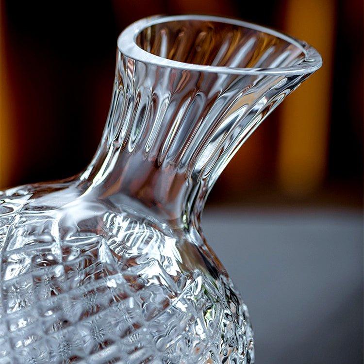 Crystal-Cut Decanter with Leather Box