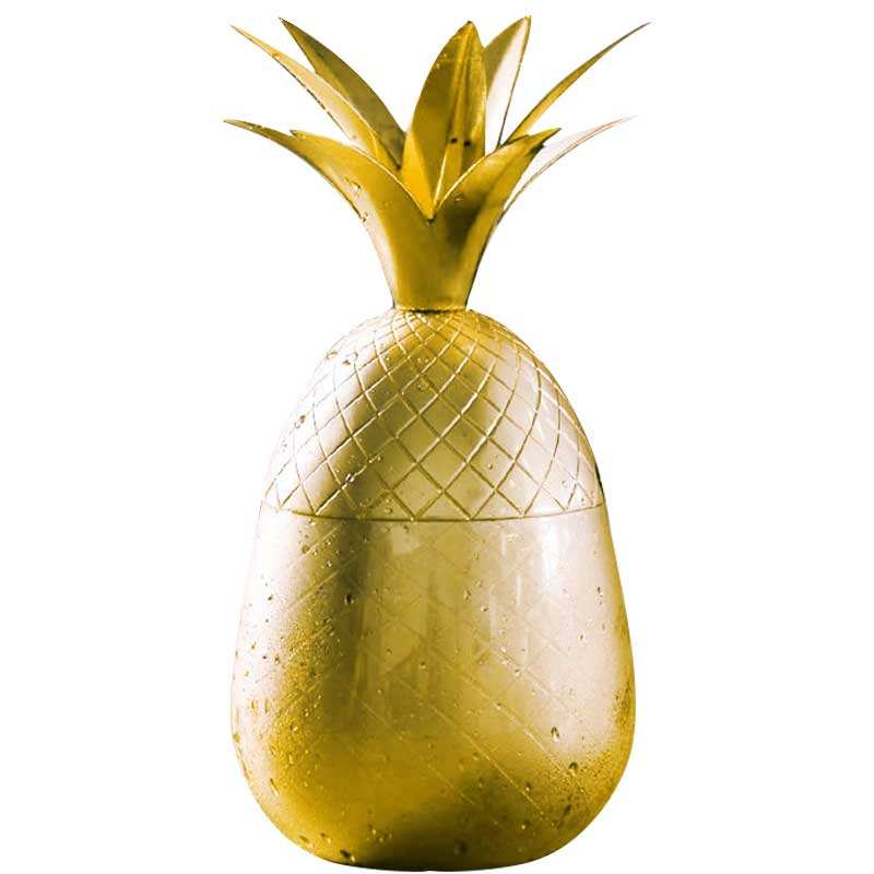 Pineapple Stainless Steel Cocktail Glasses