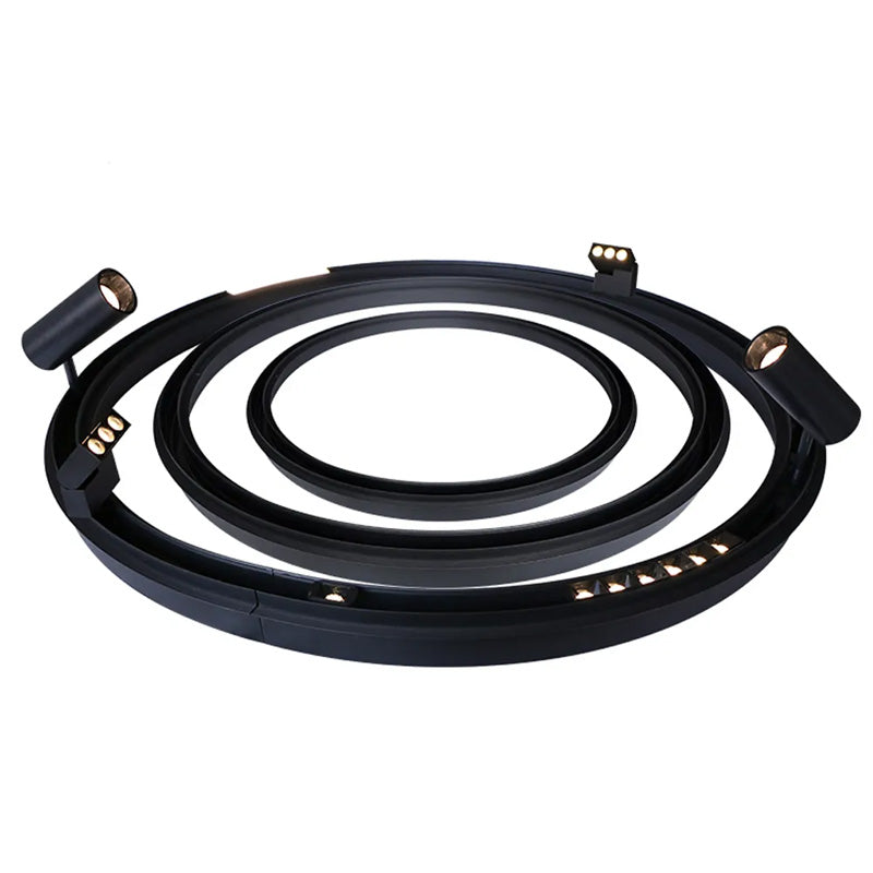 Circular Magnetic LED Track Light System — 48V, Dimmable