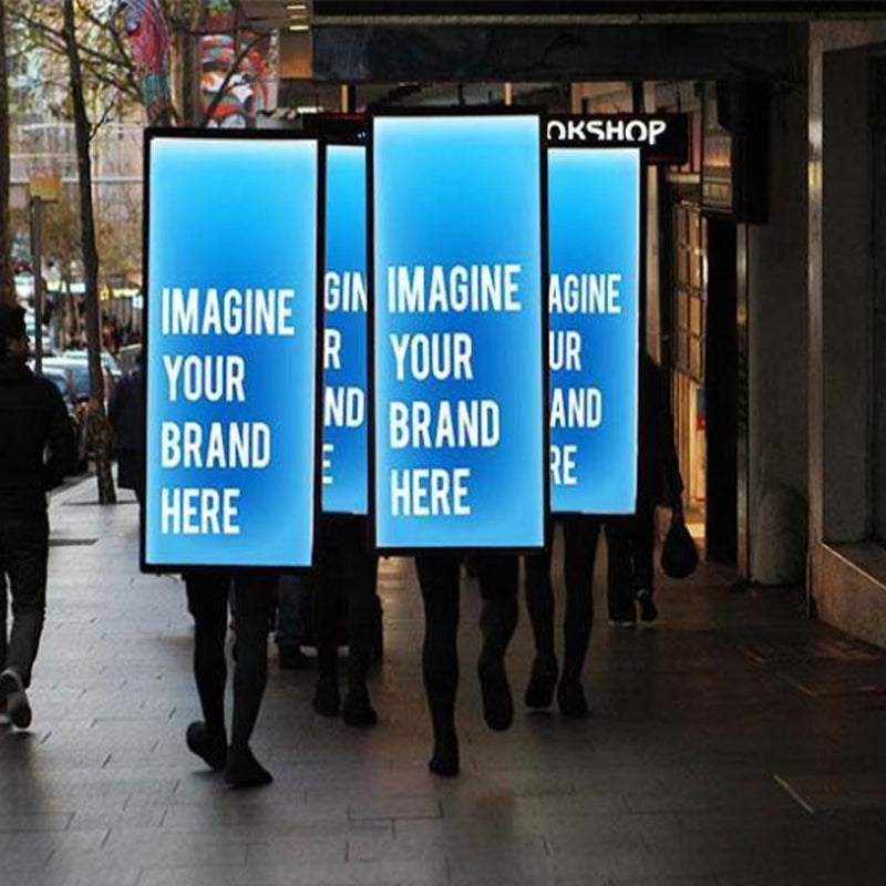 Portable Backpack LED Billboard — Double-Sided Light Box