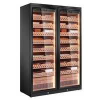 Aperçu : Armoire à cigares professionnelle à double porte vitrée — 3 800 cigares