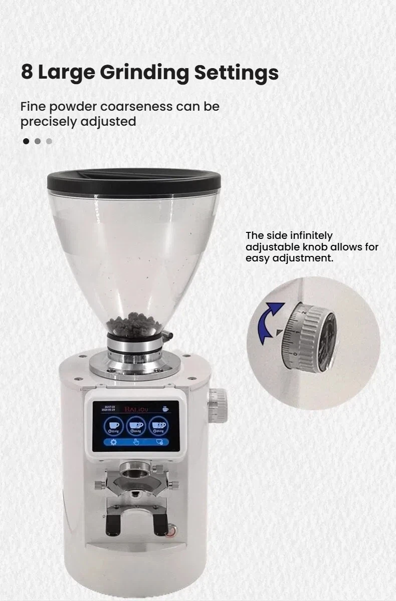 Commercial Flat Burr Espresso Grinder — 90mm, Dosing Control