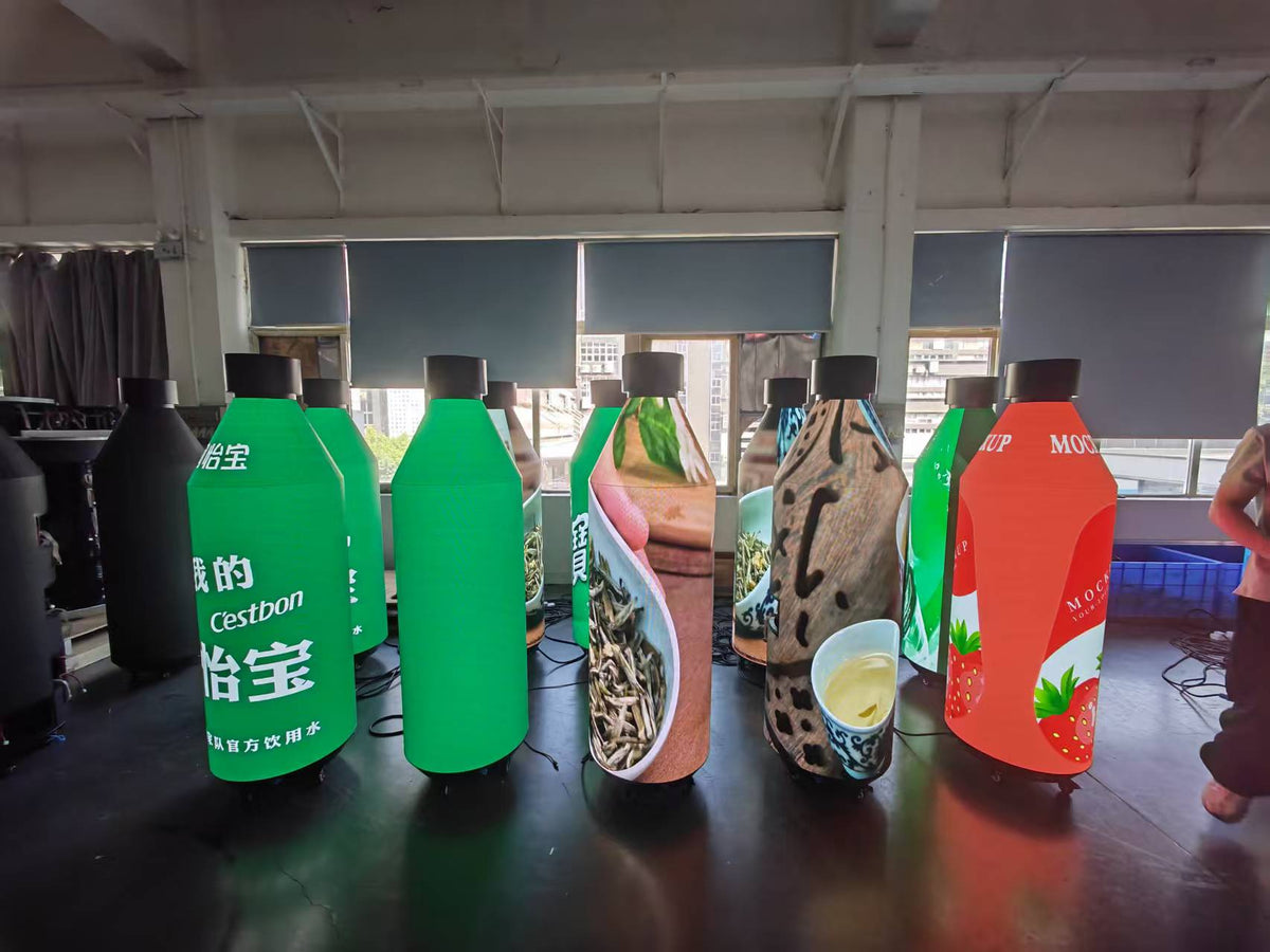 Can-Shaped Cylinder LED Video Display — Custom Digital Signage