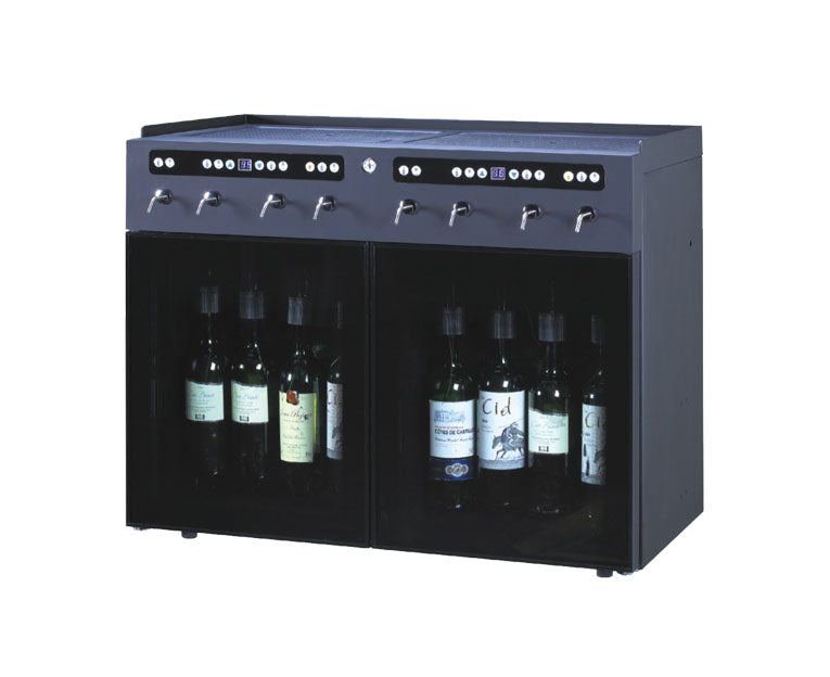 8-Bottle Wine Dispenser with Refrigeration and Nitrogen Preservation