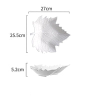 Maple Leaf &amp; Eucalyptus Ceramic Plate Collection image preview