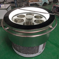 Commercial Rotary Ice Cream Display Freezer — Round Barrel Showcase image preview