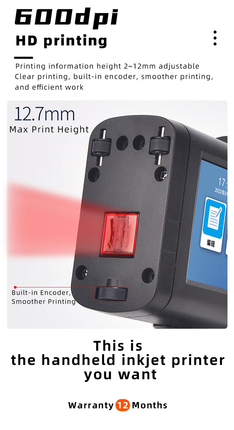 Handheld Inkjet Coding Printer — TIJ 2.5 Thermal