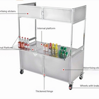 Foldable Stainless Steel Mobile Food Cart image preview