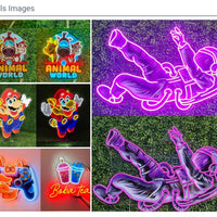 Custom LED Neon Sign — Logo &amp; Text, Cut-to-Shape image preview