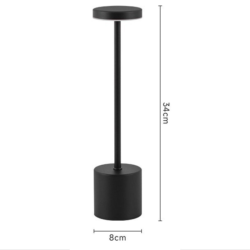 Cordless LED Table Lamp — Rechargeable Metal Dimmable