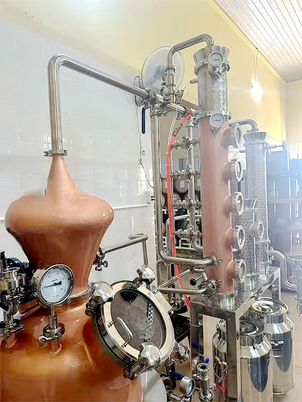 Commercial Reflux Column Still — Copper & Stainless Distillation System