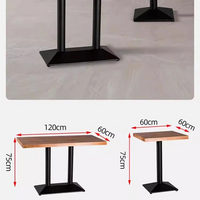 Industrial Metal-Frame Bar &amp; Restaurant Dining Set — Table and Chairs image preview