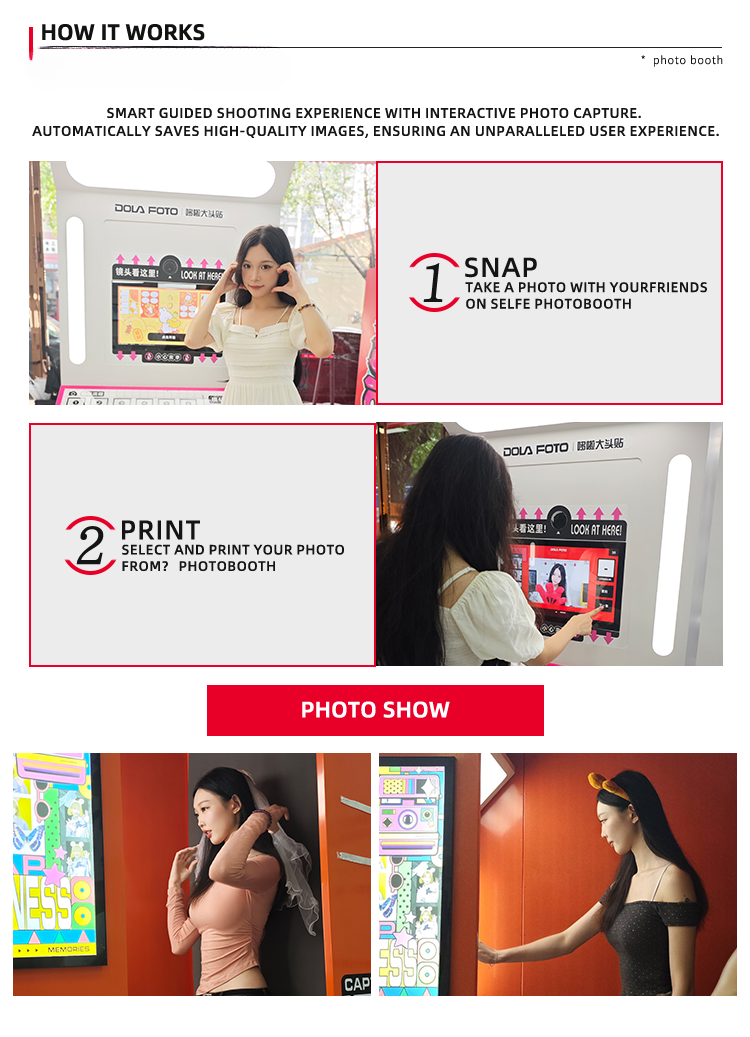 Self-Service Photo Booth Kiosk — Instant Print