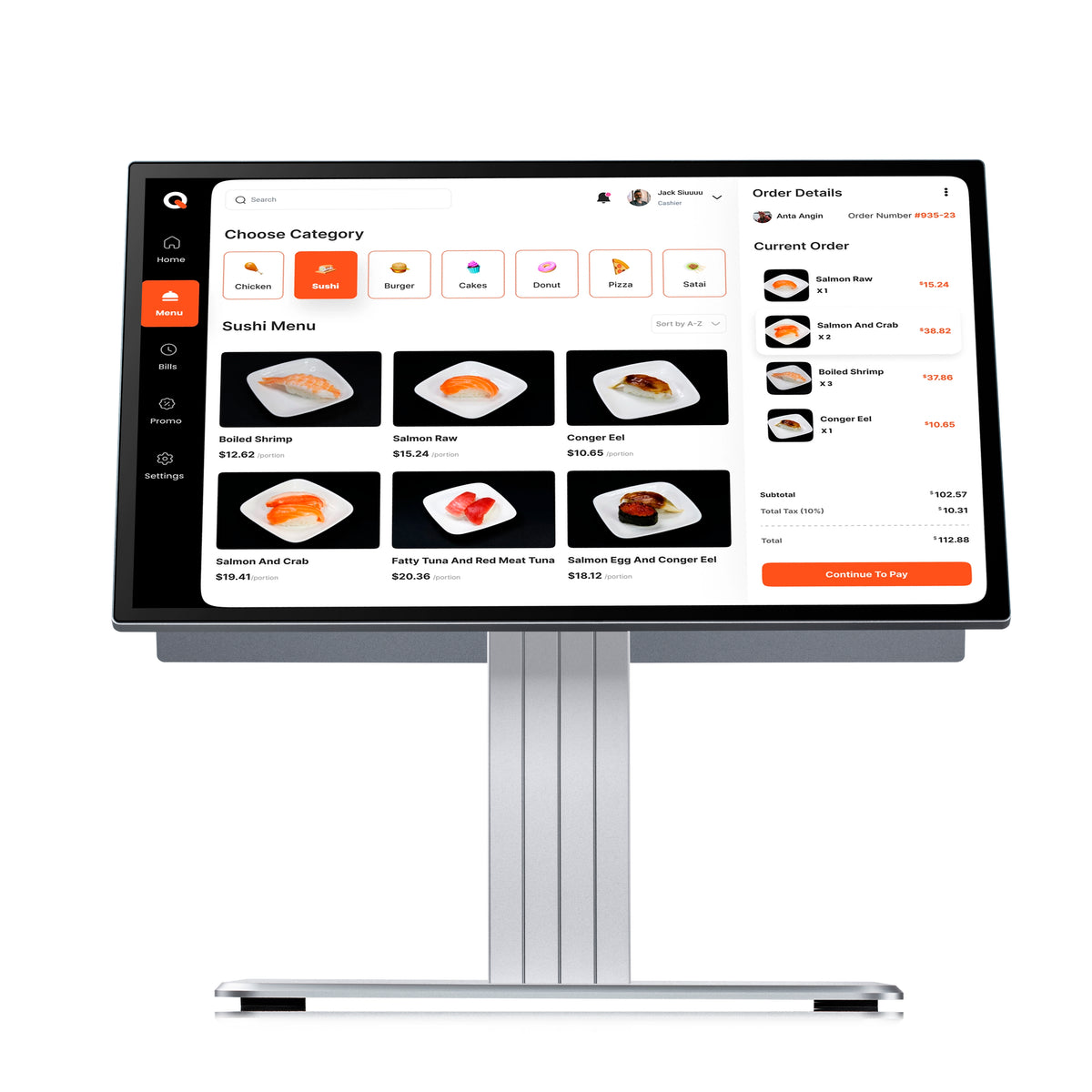 All-in-One Android POS System — 15.6" Dual Touch Screen with Printer
