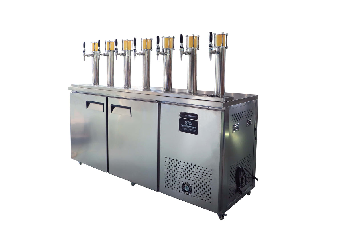 Commercial Draft Beer Kegerator — Dual Cooling, 2–12 Tap