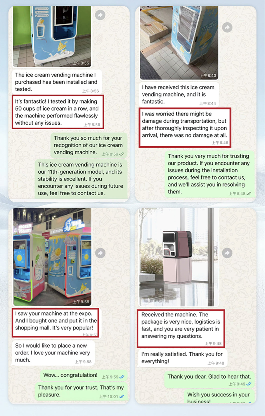 Automatic Soft Serve Ice Cream Vending Machine — 32" Touchscreen, DIY Flavors