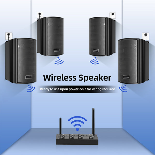 Commercial Wireless Background-Music Speaker System — Bluetooth, 50W Wall-Mount