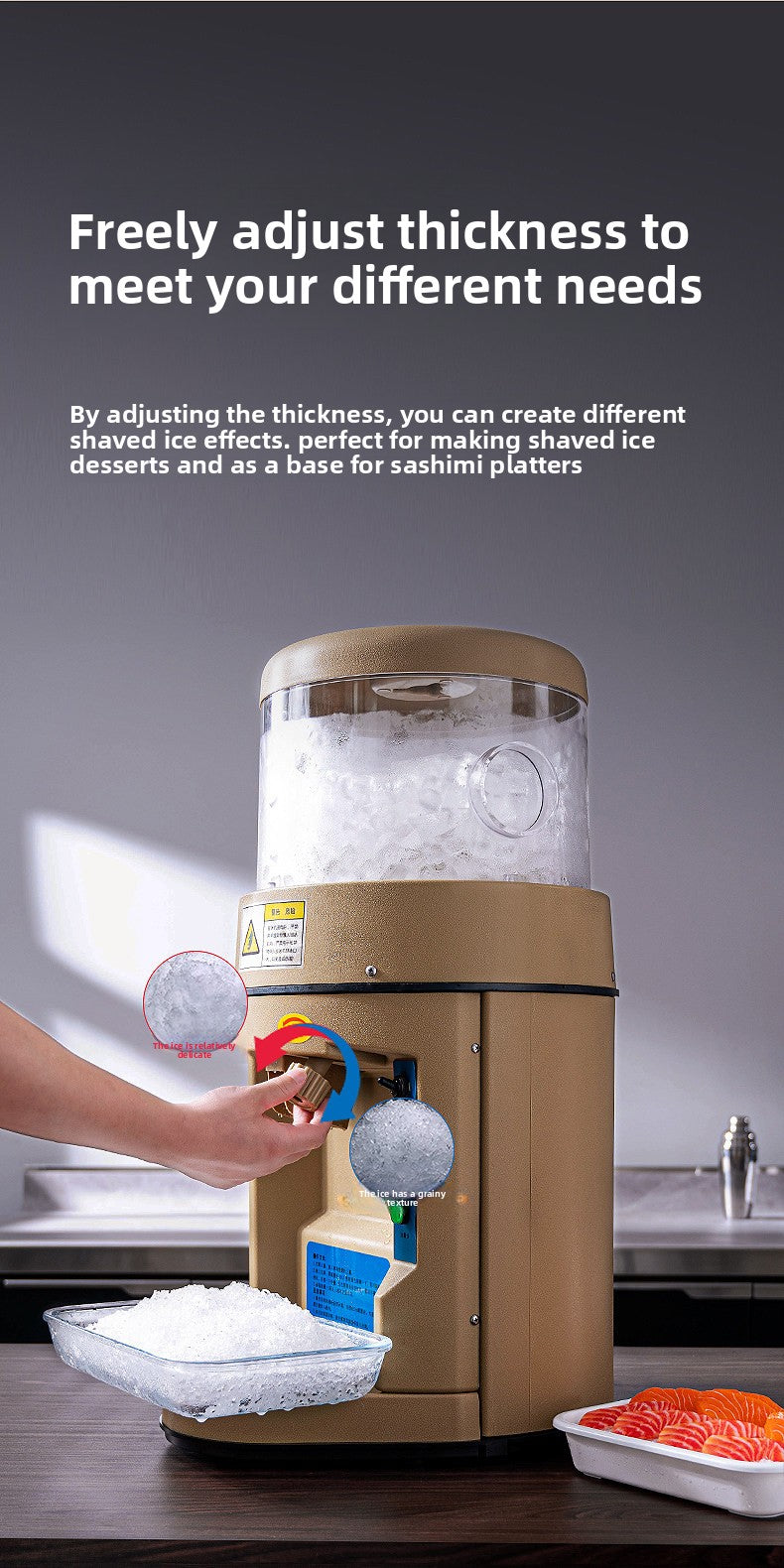 Commercial Automatic Ice Crusher — 480 kg/h