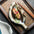 Leaf Design Hand Painted Ceramic Plate