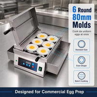 Commercial Automatic Egg Frying Machine — 6-Hole Omelet Cooker image preview