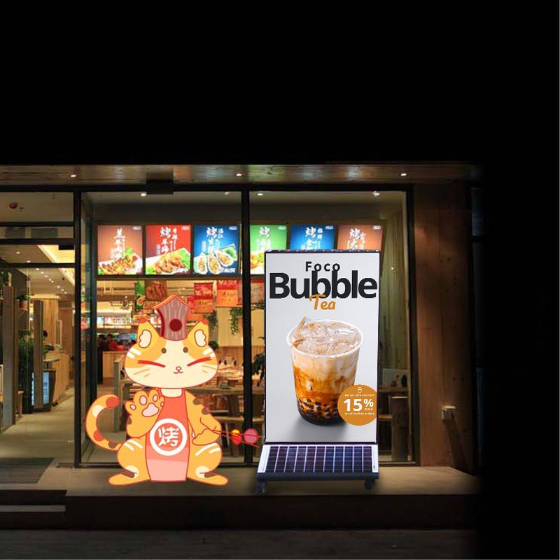 Solar LED Light Box — Outdoor Double-Sided Illuminated Sign