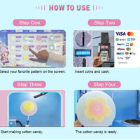 Automatic Cotton Candy Vending Machine — Touchscreen, Self-Serve image preview
