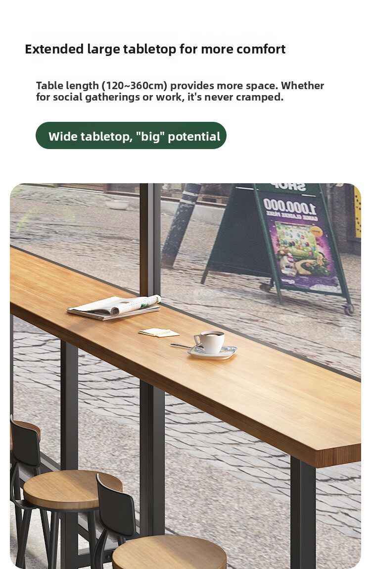 Commercial Bar Furniture Set — Solid Wood Tables & Bar Stools