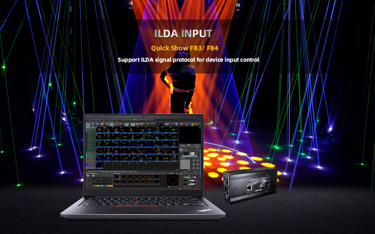 Full-Color 12W RGB Animation Laser Projector — DMX/ILDA