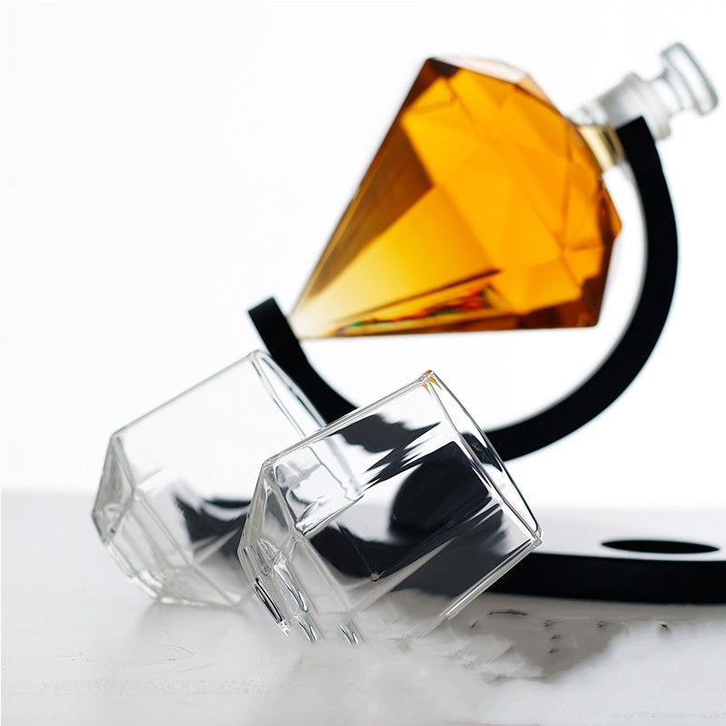 Diamond Design Whiskey Glass Set — Borosilicate