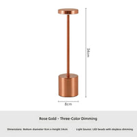 Cordless LED Table Lamp — Rechargeable Metal Dimmable image preview