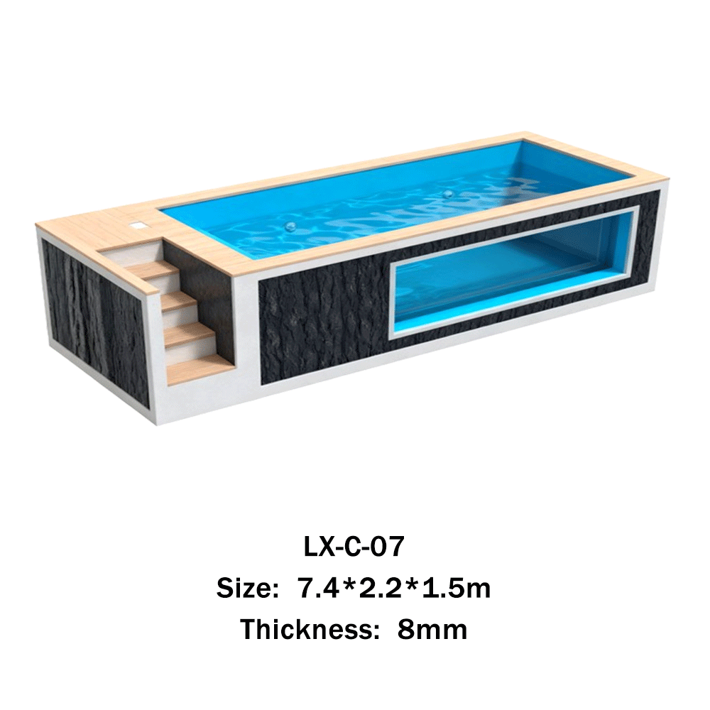 Prefab Above-Ground Fiberglass Swimming Pool — Container Series