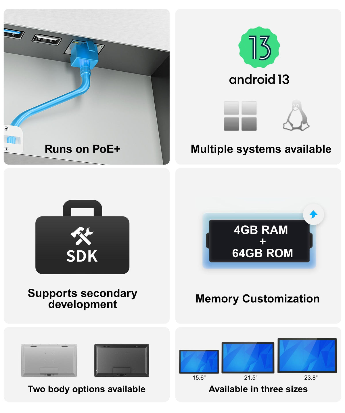 21.5" Android Kitchen Display System (KDS) — IP65 Touchscreen