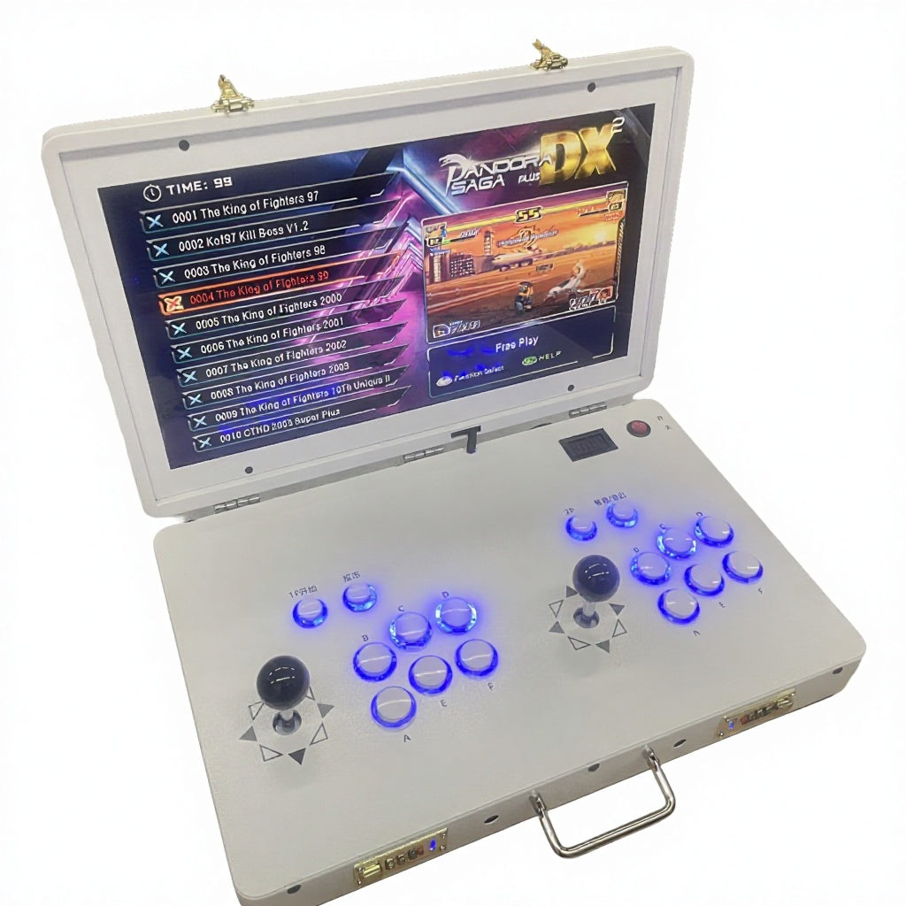 Portable 24-Inch Arcade Fighting Game Machine — 2-Player Foldable Cabinet